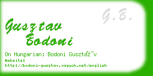 gusztav bodoni business card